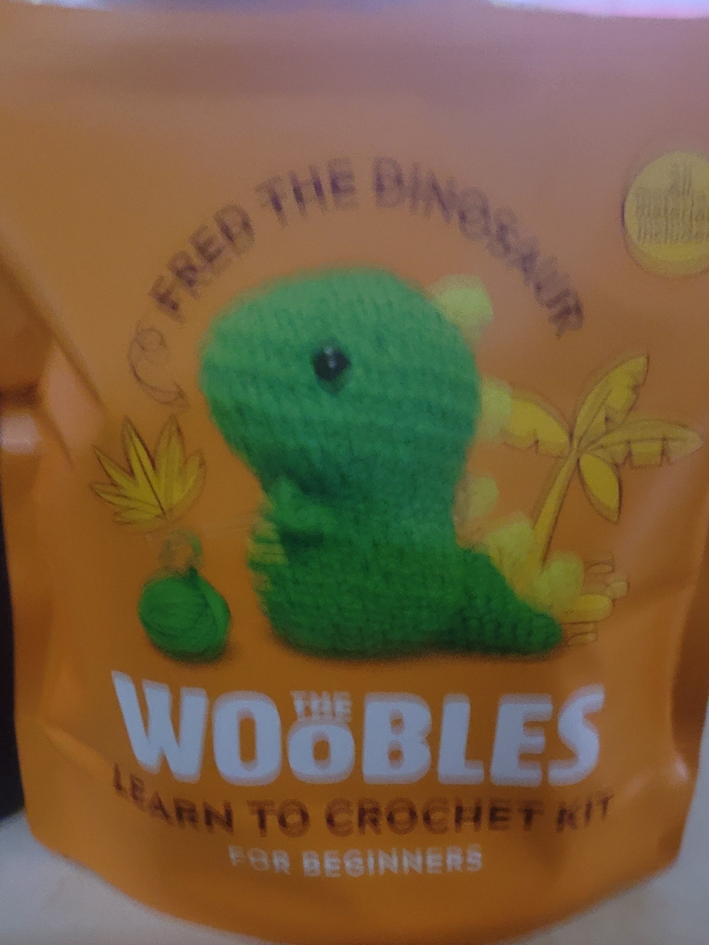 The Woobles "Fred the Dinasaur" Crochet Kit - Green